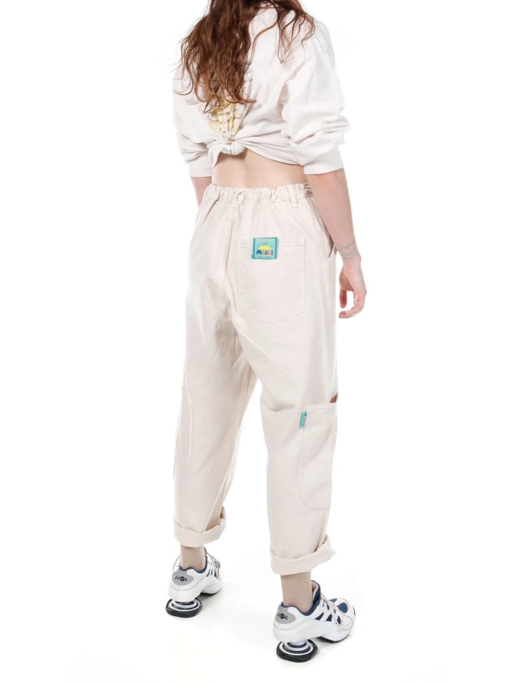 MEALS Forager Unisex Pants in Flour 100% Cotton Made in USA Size S/M VGUC